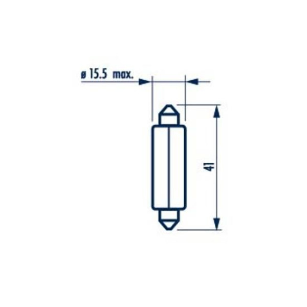176343000 NARVA Автолампа C21W 12V 21W S8.5d (15x41mm)