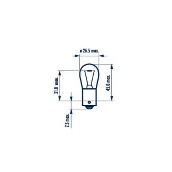 176434000 NARVA Автолампа P21W 24V 21W BA15s Standard (blister/2 шт)