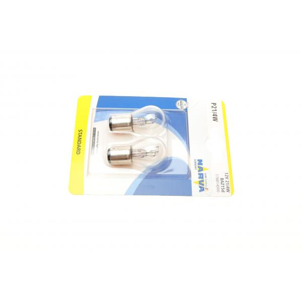 178814000 NARVA Автолампа P21/4W 12V 21/4W BAZ15d Standard (blister/2 шт.)