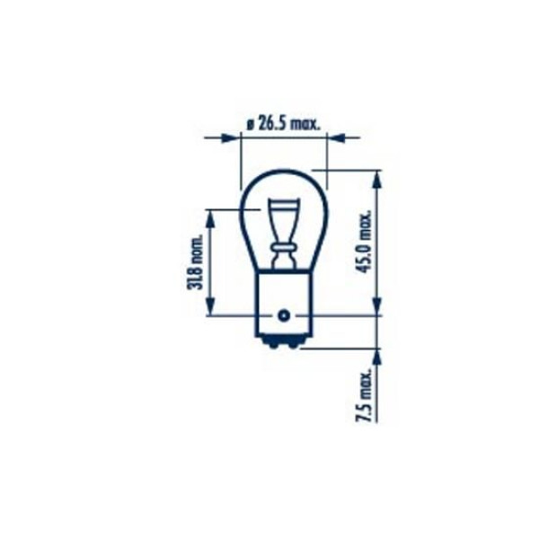 179164000 NARVA Автолампа P21/5W 12V 21/5W BAY15d Standard (blister/2 шт.)