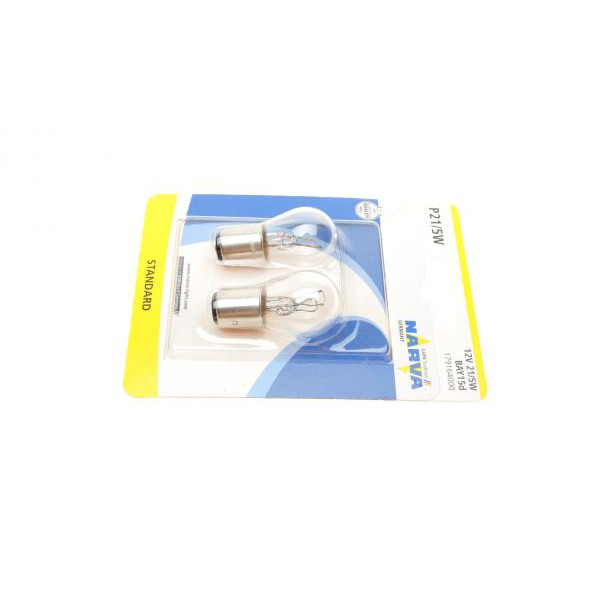 179164000 NARVA Автолампа P21/5W 12V 21/5W BAY15d Standard (blister/2 шт.)