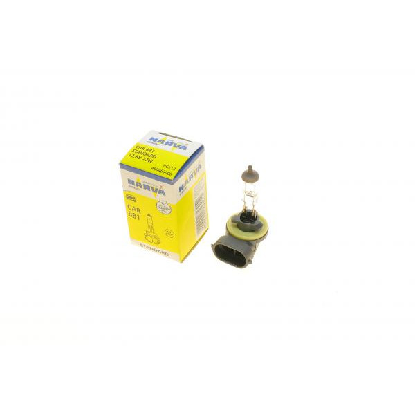 480403000 NARVA Автолампа 881 12.8V 27W PGJ13 Standard (American Types)