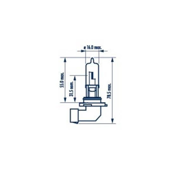 486163000 NARVA Автолампа HB3/9005 12V 60W P20d Range Power Blue+ (3700K)