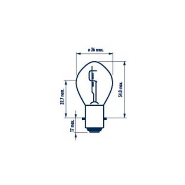 495313000 NARVA Автолампа S2 12V 35/35W BA20d Standard