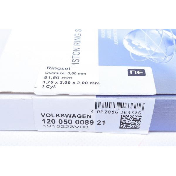 120050008921 NPR Кільця поршневі VW Crafter/T6 2.0TDI 15- (81.50mm/+0.50) (1.75-2-2) = 8950005000