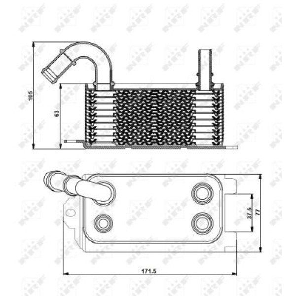 31192 NRF Радіатор масляний Ford Fiesta VI/Kuga II/Mondeo IV 1.6-2.5 09-