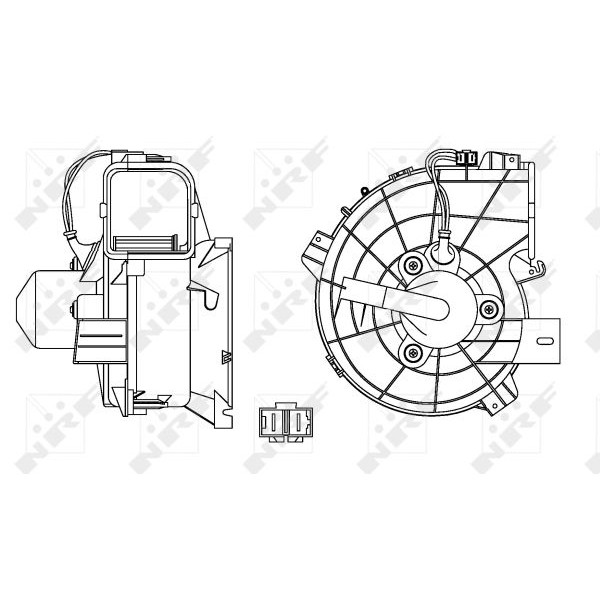 34153 NRF Моторчик пічки Opel Combo 01-