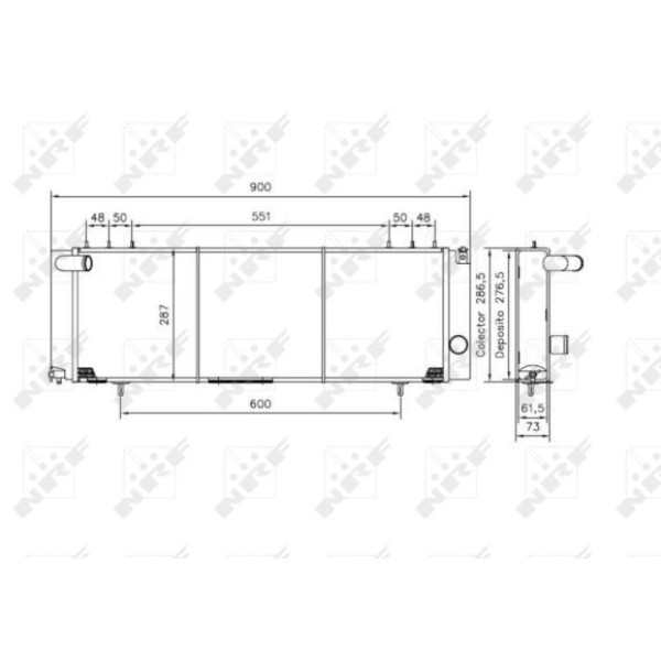 50231 NRF Радіатор охолодження Jeep Cherokee/Grand Cherokee 2.5TD 4x4 88-01
