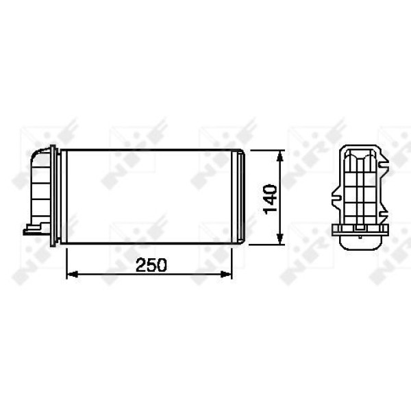 53219 NRF Радіатор пічки Fiat Brava/Bravo/Marea 98-03