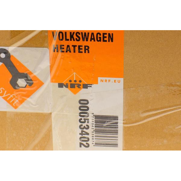 53402 NRF Радіатор печі Audi A3 1.8-1.9 96-03/Skoda Octavia 1.6-2.0 96-10/Golf 1.6-2.8 93-05