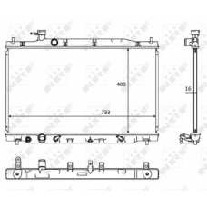 58469 NRF Радіатор охолодження Honda CR-V 2.4 07-