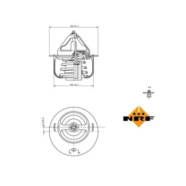 725057 NRF Термостат Hyundai Sonata/Kia Rio 88-05 (88°C)