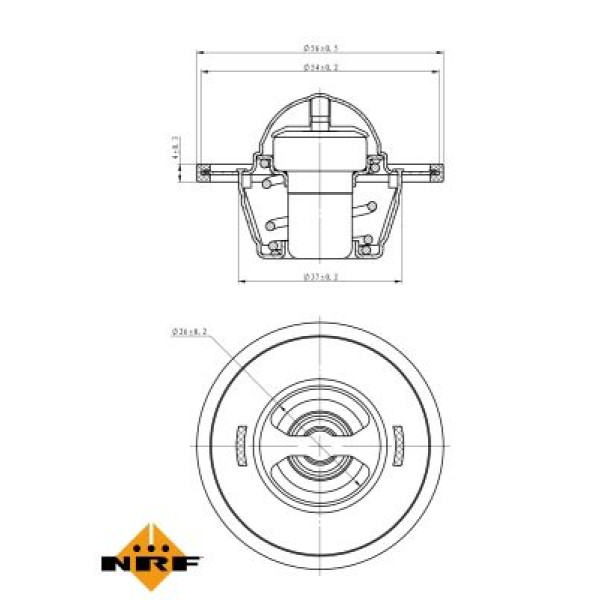 725104 NRF Термостат Audi A4/A5/A6/Q5 2.0TDI 08-17 (82°)