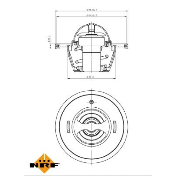 725183 NRF Термостат Kia Ceed/Cerato/Hyundai i10/i20/i30 1.1-1.6CRDi 05- (85°)