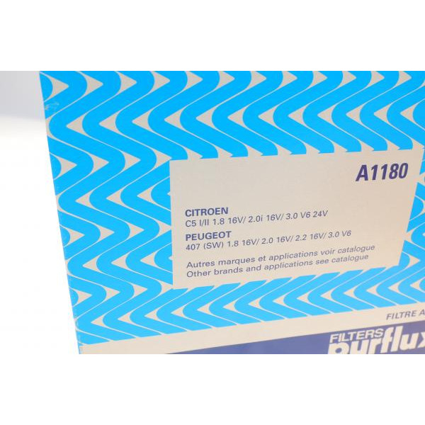 A1180 PURFLUX Фільтр повітряний Citroen C5/Peugeot 407 1.8-3.0 04-