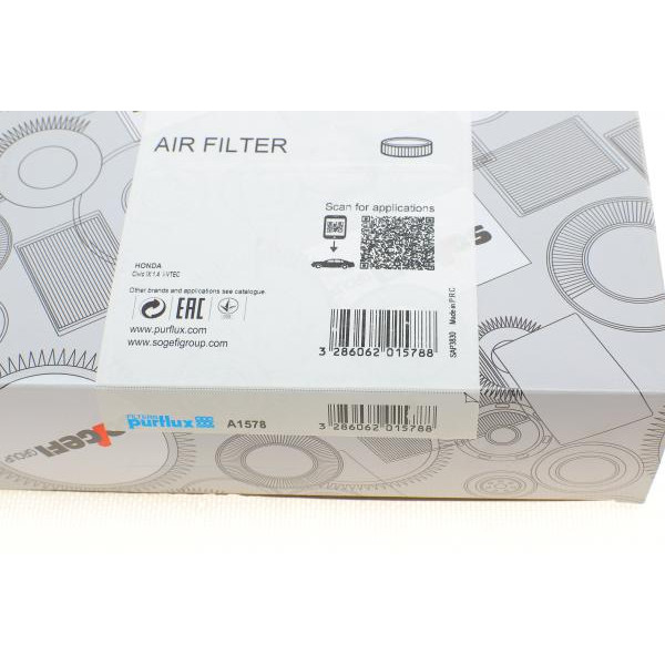 A1578 PURFLUX Фільтр повітряний Honda Civic IX 1.4 16V 12-
