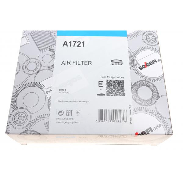 A1721 PURFLUX Фільтр повітряний Suzuki SX4 1.6 DDIS 13-/Vitara 15-