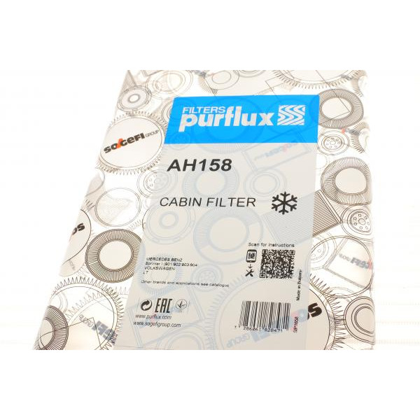 AH158 PURFLUX Фільтр салону MB Sprinter/VW LT 96-06