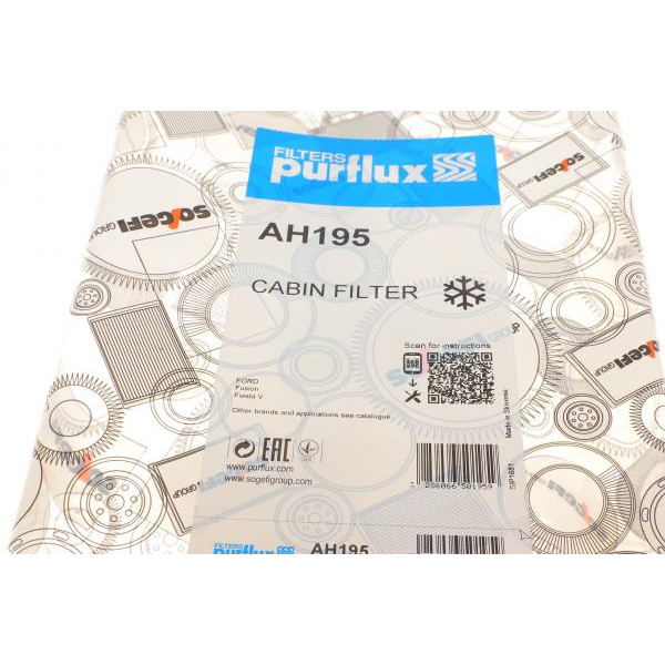 AH195 PURFLUX Фільтр салону Ford Fiesta/Fusion 01-