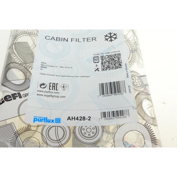 AH4282 PURFLUX Фільтр салону BMW X1 (F48)/X2 (F39) 15- (к-кт 2 шт)