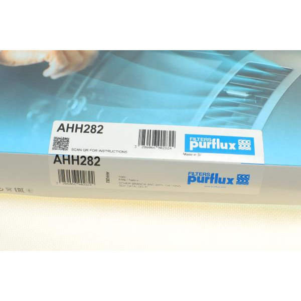 AHH282 PURFLUX Фільтр салону Ford Fiesta 1.0-1.6TDCI 08- (антиалергенний, захист від вірусів) CabinHepa+