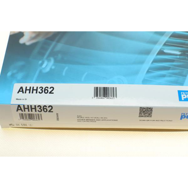 AHH362 PURFLUX Фільтр салону Audi A6/A7/A8 10- (антиалергенний, захист від вірусів) CabinHepa+