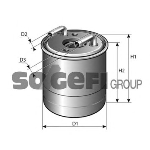FCS816 PURFLUX Фільтр паливний MB Sprinter 2.2CDI OM651 09- (h=137mm)