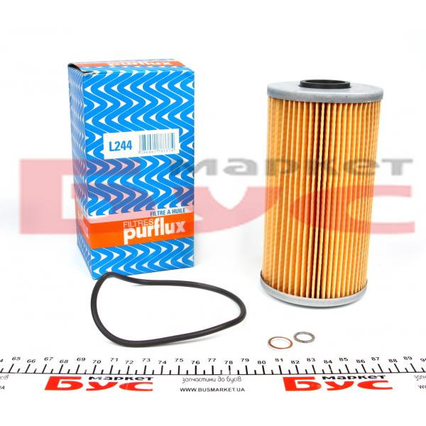L244 PURFLUX Фільтр масляний BMW 3/5 2.5TDI/Opel Omega B 91-03