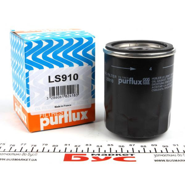 LS910 PURFLUX Фільтр масляний Fiat Doblo 1.2/1.4 00-/Opel Combo 1.4 2012-