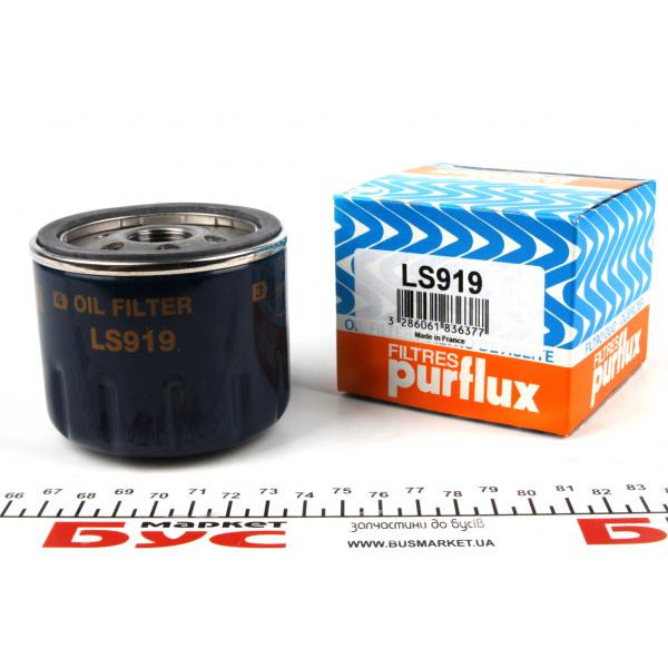 LS919 PURFLUX Фільтр масляний Fiat Doblo 1.9JTD/1.9D Multijet 03-