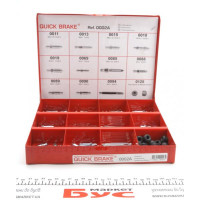 0002A QUICK BRAKE Комплект штуцерів прокачування гальм M6x1-M10x1/7x28.6-9x49 +заглушки (75 шт.)