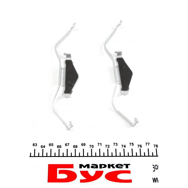 1091297 QUICK BRAKE Планка супорта (переднього) притискна (к-кт) Opel Vectra C 1.6-2.2DTI 02- (Ate)
