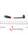 WS0359A QUICK BRAKE Датчик износа тормозных колодок MB Sprinter/VW Crafter 06- (К-кт 2 шт.) L=115mm