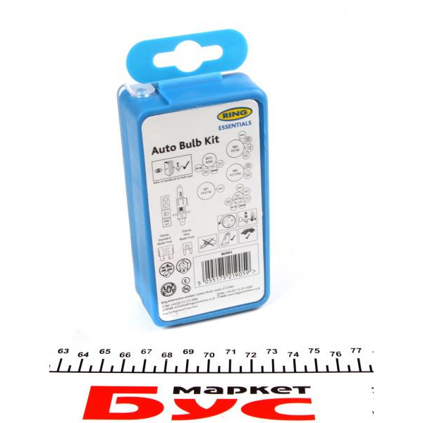 BU051 RING Комплект лампочок H1 12V (H1, P21/5, P21W orange, P21W, R5W, R5 5W, запобіжник 10A)
