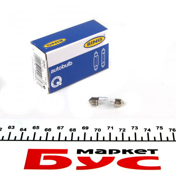 R263 RING Автолампа C3W 12V 3W SV7-8 (S7d) (пальчик 8x31mm)