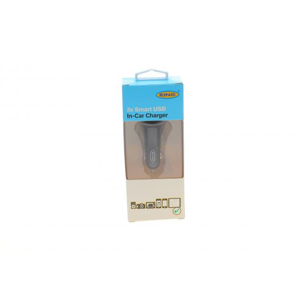 RMS20 RING Адаптер USB в автомобільний прикурювач (3 входи/2A/2.4A/2.4A)