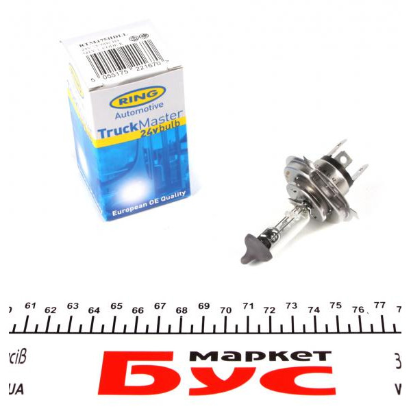 RTM475HDLL RING Автолампа H4 24V 75/70W P43t Truckmaster Heavy Duty/Long Life