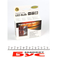 RW581AFSLED RING Автолампа PY21W 12V 5W BAU15s Filament LED (2000K/280 lm/3x Long Life) Amber (2шт.)