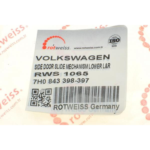 RWS1065 ROTWEISS Ролик дверей (бічний/нижній) VW T5 (без кронштейна)