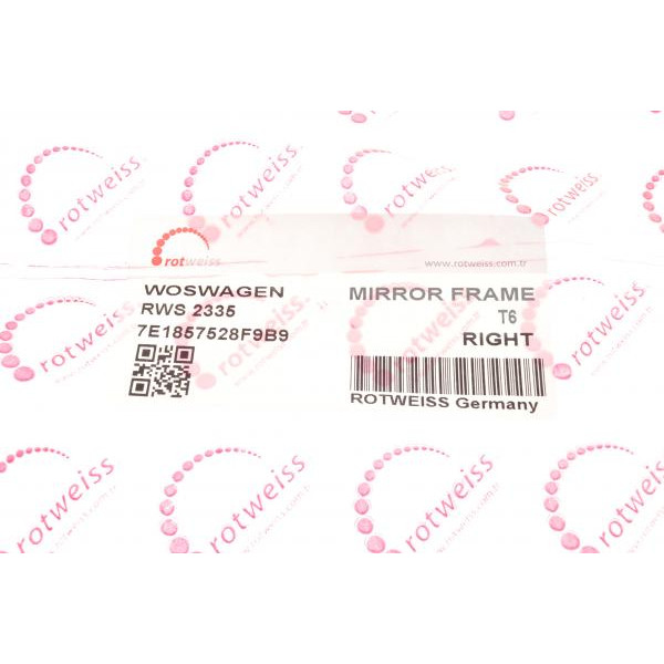 RWS2335 ROTWEISS Кришка дзеркала (R) VW T6 15-
