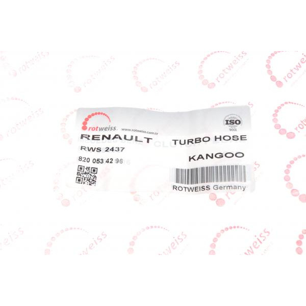 RWS2437 ROTWEISS Патрубок інтеркулера Renault Kangoo 1.5dCi 08-