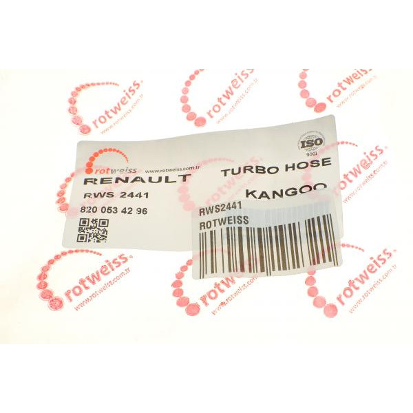 RWS2441 ROTWEISS Патрубок інтеркулера Renault Kangoo 1.5dCi 08- (короткий)