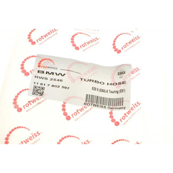 RWS2546 ROTWEISS Патрубок інтеркулера BMW 5 (E60) 05-09 M47/N47 (R)