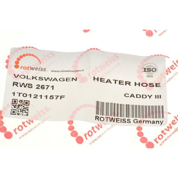 RWS2671 ROTWEISS Патрубок системи охолодження VW Caddy III/Touran 1.9TDI 03-10