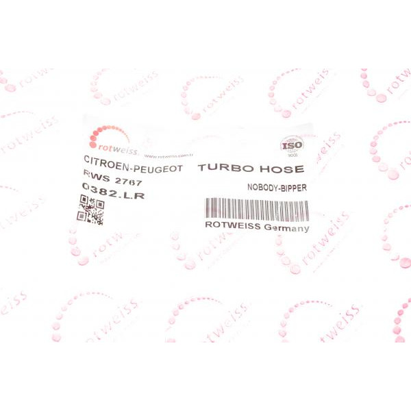 RWS2767 ROTWEISS Патрубок інтеркулера Citroen Nemo/Peugeot Bipper 1.4 HDI 08-