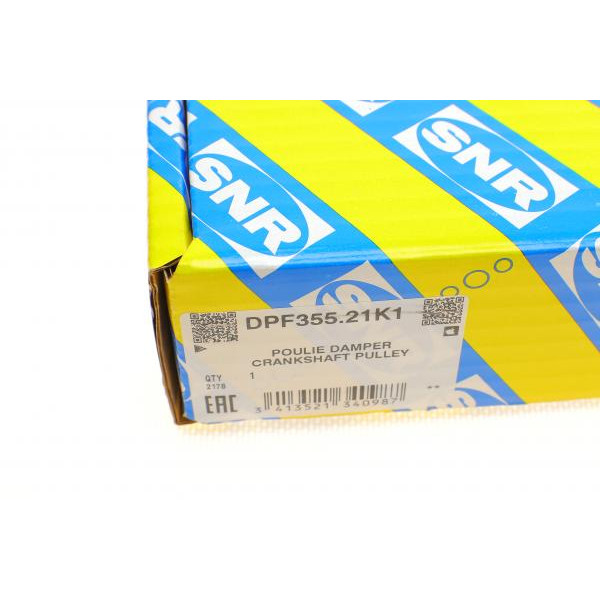 DPF35521K1 SNR Шків колінвалу Renault Megane/Kangoo/Clio 1.5 dCi 08-/05- (6PK) з болтом