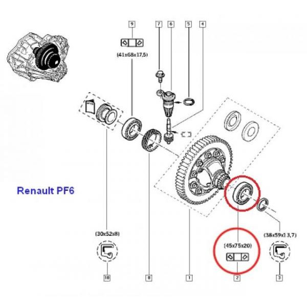 EC41053H106 SNR Підшипник КПП Renault Trafic/Opel Vivaro (45x75x20.6)