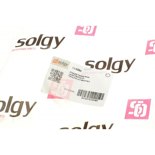 114084 SOLGY Патрубок інтеркулера (нижній) (L) Audi A3/Skoda Octavia/SuperB/VW Golf/Jetta/Passat 2.0D 03- (ззаду)