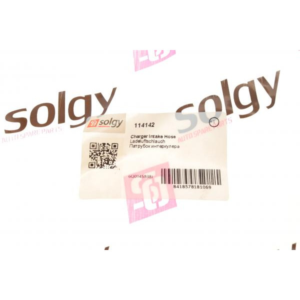 114142 SOLGY Патрубок інтеркулера Skoda Fabia/VW Polo 1.9 TDI 00-10