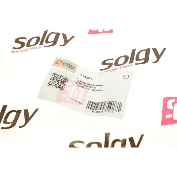 114201 SOLGY Патрубок інтеркулера Renault Kangoo 1.5 DCI 08-
